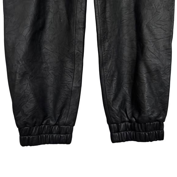 Veronica Beard Wasia Leather Joggers — Size 10 (NWT) Lambskin Leather Pants - Picture 6 of 9